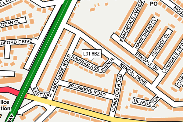 L31 6BZ map - OS OpenMap – Local (Ordnance Survey) L31 6BZ map - OS OpenMap – Local (Ordnance Survey)
