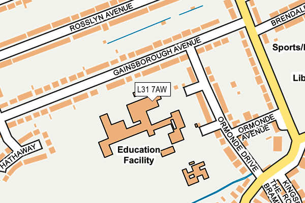 L31 7AW map - OS OpenMap – Local (Ordnance Survey) L31 7AW map - OS OpenMap – Local (Ordnance Survey)