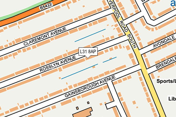 L31 8AP map - OS OpenMap – Local (Ordnance Survey) L31 8AP map - OS OpenMap – Local (Ordnance Survey)