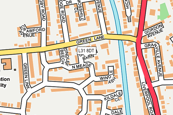 L31 8DT map - OS OpenMap – Local (Ordnance Survey)
