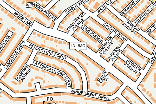L31 9AQ map - OS OpenMap – Local (Ordnance Survey) L31 9AQ map - OS OpenMap – Local (Ordnance Survey)