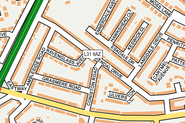 L31 9AZ map - OS OpenMap – Local (Ordnance Survey) L31 9AZ map - OS OpenMap – Local (Ordnance Survey)