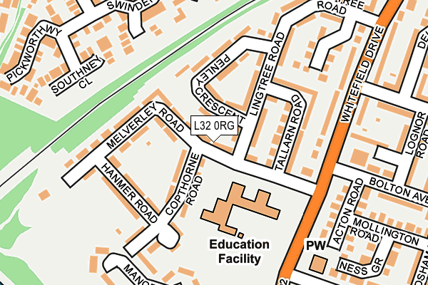 L32 0RG map - OS OpenMap – Local (Ordnance Survey) L32 0RG map - OS OpenMap – Local (Ordnance Survey)