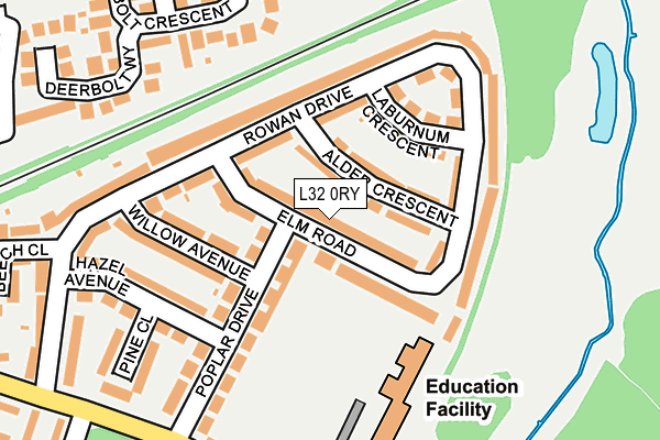L32 0RY map - OS OpenMap – Local (Ordnance Survey) L32 0RY map - OS OpenMap – Local (Ordnance Survey)