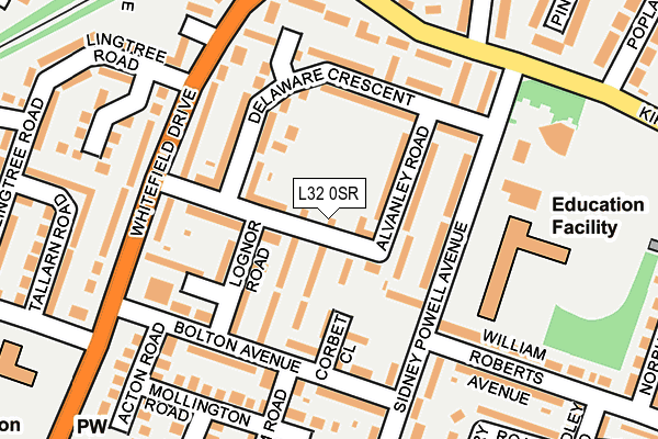 L32 0SR map - OS OpenMap – Local (Ordnance Survey) L32 0SR map - OS OpenMap – Local (Ordnance Survey)