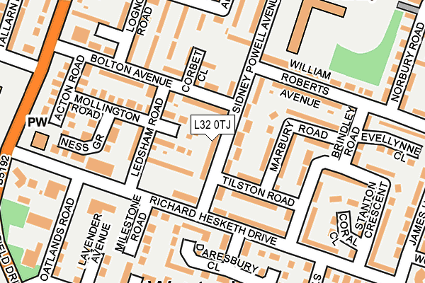 L32 0TJ map - OS OpenMap – Local (Ordnance Survey) L32 0TJ map - OS OpenMap – Local (Ordnance Survey)