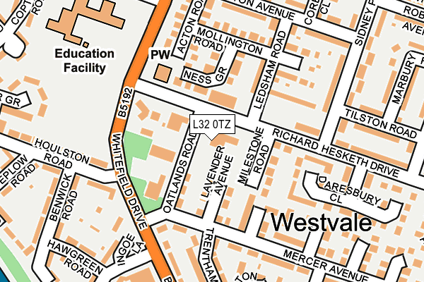 L32 0TZ map - OS OpenMap – Local (Ordnance Survey) L32 0TZ map - OS OpenMap – Local (Ordnance Survey)