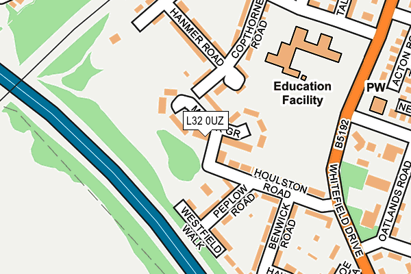 L32 0UZ map - OS OpenMap – Local (Ordnance Survey) L32 0UZ map - OS OpenMap – Local (Ordnance Survey)