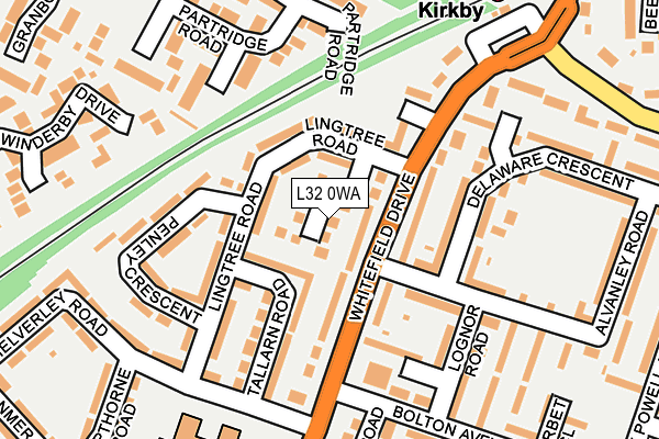 L32 0WA map - OS OpenMap – Local (Ordnance Survey) L32 0WA map - OS OpenMap – Local (Ordnance Survey)