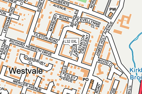L32 0XL map - OS OpenMap – Local (Ordnance Survey) L32 0XL map - OS OpenMap – Local (Ordnance Survey)