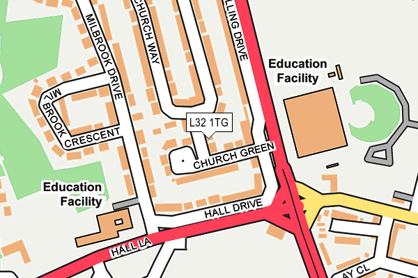L32 1TG map - OS OpenMap – Local (Ordnance Survey) L32 1TG map - OS OpenMap – Local (Ordnance Survey)