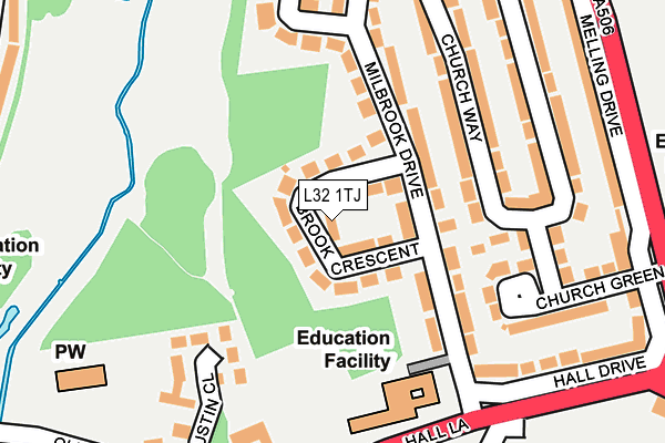L32 1TJ map - OS OpenMap – Local (Ordnance Survey) L32 1TJ map - OS OpenMap – Local (Ordnance Survey)