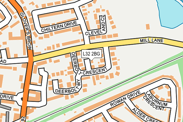 L32 2BG map - OS OpenMap – Local (Ordnance Survey) L32 2BG map - OS OpenMap – Local (Ordnance Survey)