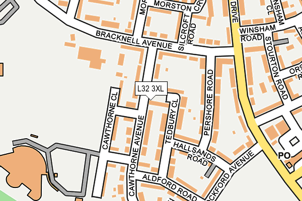 L32 3XL map - OS OpenMap – Local (Ordnance Survey) L32 3XL map - OS OpenMap – Local (Ordnance Survey)
