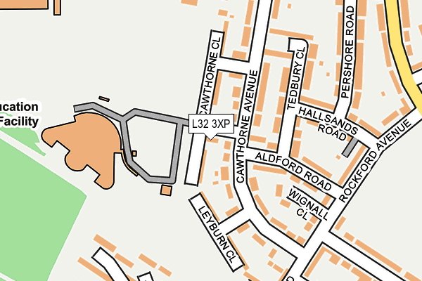 L32 3XP map - OS OpenMap – Local (Ordnance Survey) L32 3XP map - OS OpenMap – Local (Ordnance Survey)