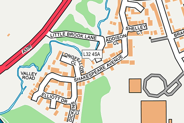 L32 4SA map - OS OpenMap – Local (Ordnance Survey) L32 4SA map - OS OpenMap – Local (Ordnance Survey)