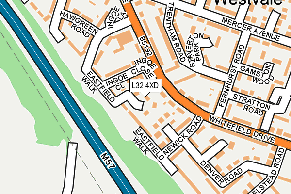 L32 4XD map - OS OpenMap – Local (Ordnance Survey) L32 4XD map - OS OpenMap – Local (Ordnance Survey)