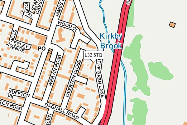 L32 5TQ map - OS OpenMap – Local (Ordnance Survey) L32 5TQ map - OS OpenMap – Local (Ordnance Survey)