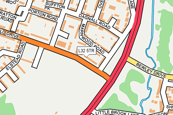 L32 5TR map - OS OpenMap – Local (Ordnance Survey) L32 5TR map - OS OpenMap – Local (Ordnance Survey)