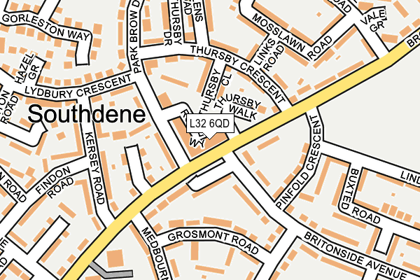 L32 6QD map - OS OpenMap – Local (Ordnance Survey) L32 6QD map - OS OpenMap – Local (Ordnance Survey)