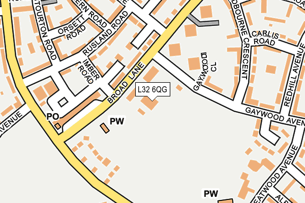 L32 6QG map - OS OpenMap – Local (Ordnance Survey) L32 6QG map - OS OpenMap – Local (Ordnance Survey)