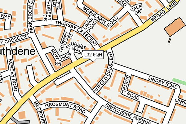 L32 6QH map - OS OpenMap – Local (Ordnance Survey) L32 6QH map - OS OpenMap – Local (Ordnance Survey)