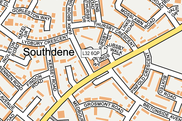 L32 6QP map - OS OpenMap – Local (Ordnance Survey) L32 6QP map - OS OpenMap – Local (Ordnance Survey)