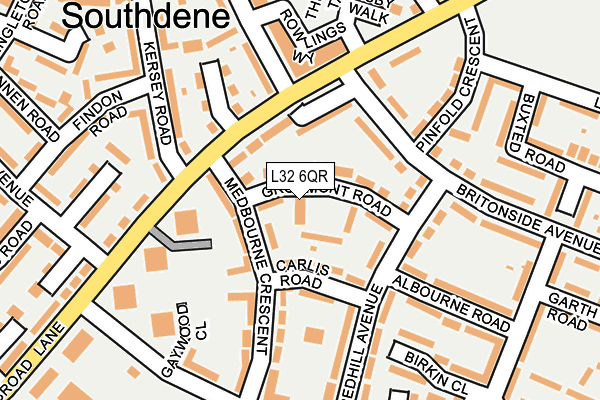 L32 6QR map - OS OpenMap – Local (Ordnance Survey) L32 6QR map - OS OpenMap – Local (Ordnance Survey)