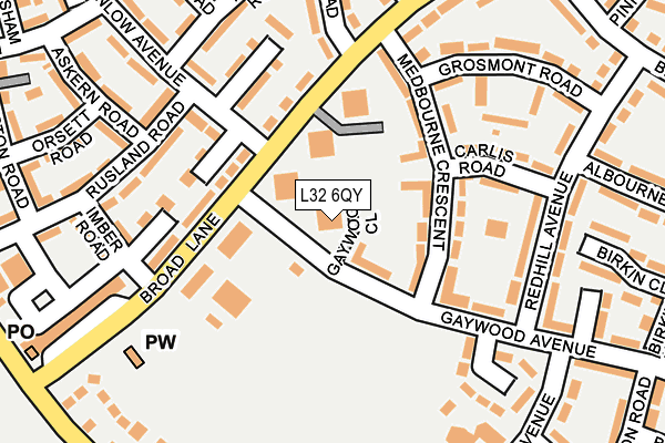 L32 6QY map - OS OpenMap – Local (Ordnance Survey) L32 6QY map - OS OpenMap – Local (Ordnance Survey)