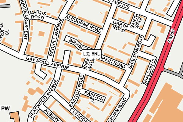 L32 6RL map - OS OpenMap – Local (Ordnance Survey) L32 6RL map - OS OpenMap – Local (Ordnance Survey)