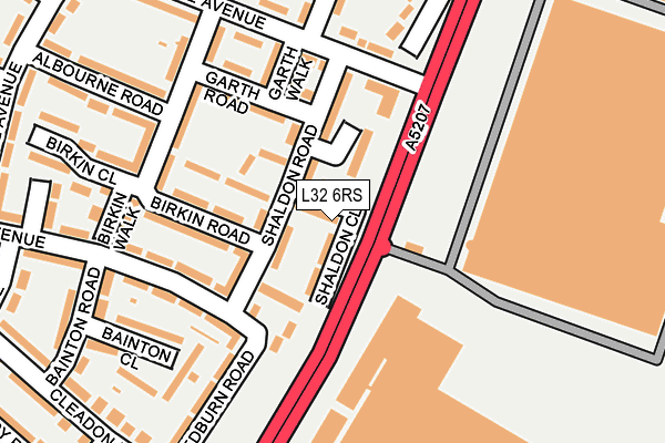 L32 6RS map - OS OpenMap – Local (Ordnance Survey) L32 6RS map - OS OpenMap – Local (Ordnance Survey)