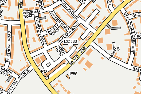 L32 6SS map - OS OpenMap – Local (Ordnance Survey) L32 6SS map - OS OpenMap – Local (Ordnance Survey)