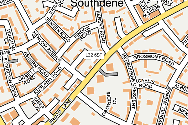 L32 6ST map - OS OpenMap – Local (Ordnance Survey) L32 6ST map - OS OpenMap – Local (Ordnance Survey)