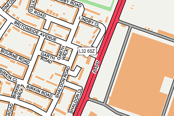 L32 6SZ map - OS OpenMap – Local (Ordnance Survey) L32 6SZ map - OS OpenMap – Local (Ordnance Survey)