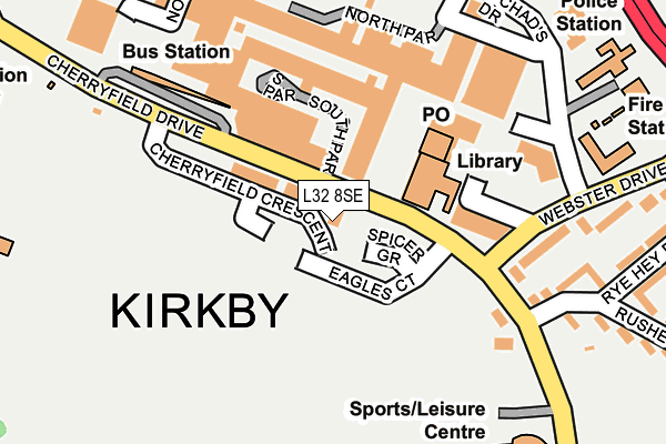 L32 8SE map - OS OpenMap – Local (Ordnance Survey) L32 8SE map - OS OpenMap – Local (Ordnance Survey)