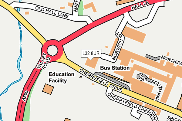 L32 8UR map - OS OpenMap – Local (Ordnance Survey) L32 8UR map - OS OpenMap – Local (Ordnance Survey)