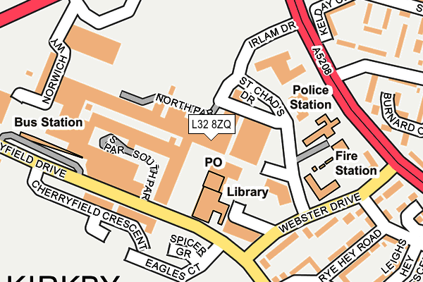 L32 8ZQ map - OS OpenMap – Local (Ordnance Survey) L32 8ZQ map - OS OpenMap – Local (Ordnance Survey)