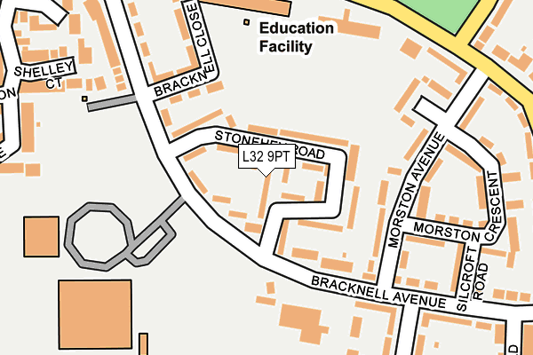 L32 9PT map - OS OpenMap – Local (Ordnance Survey) L32 9PT map - OS OpenMap – Local (Ordnance Survey)