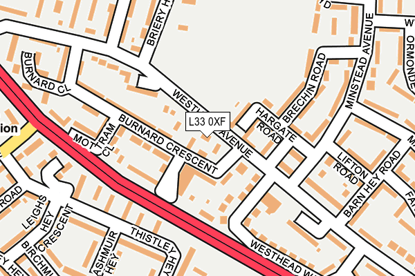 L33 0XF map - OS OpenMap – Local (Ordnance Survey) L33 0XF map - OS OpenMap – Local (Ordnance Survey)