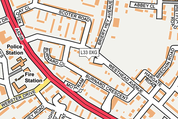 L33 0XG map - OS OpenMap – Local (Ordnance Survey) L33 0XG map - OS OpenMap – Local (Ordnance Survey)
