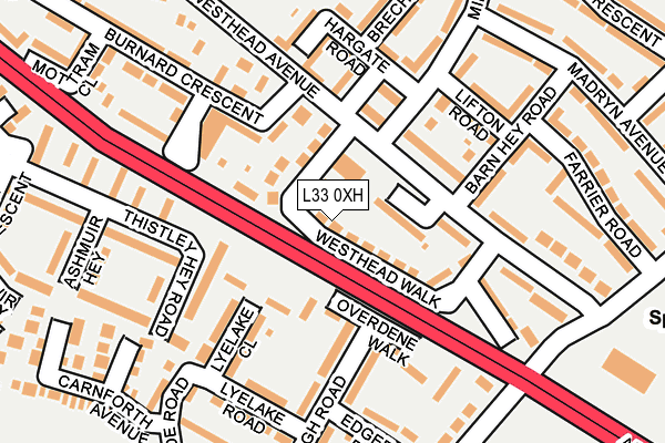 L33 0XH map - OS OpenMap – Local (Ordnance Survey) L33 0XH map - OS OpenMap – Local (Ordnance Survey)