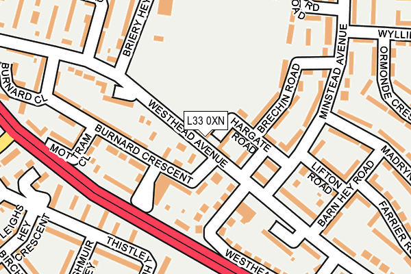 L33 0XN map - OS OpenMap – Local (Ordnance Survey) L33 0XN map - OS OpenMap – Local (Ordnance Survey)