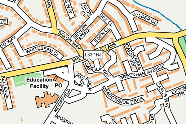 L33 1RJ map - OS OpenMap – Local (Ordnance Survey)