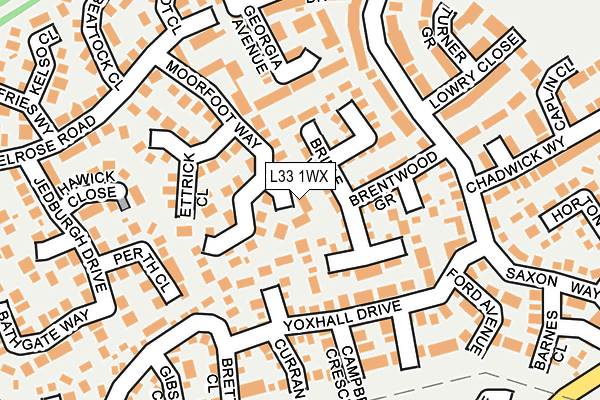 L33 1WX map - OS OpenMap – Local (Ordnance Survey) L33 1WX map - OS OpenMap – Local (Ordnance Survey)