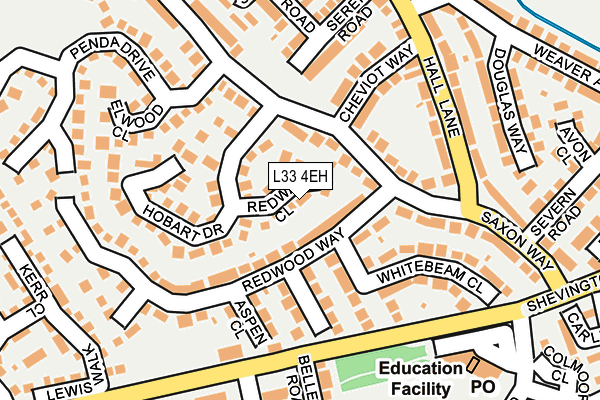 L33 4EH map - OS OpenMap – Local (Ordnance Survey) L33 4EH map - OS OpenMap – Local (Ordnance Survey)