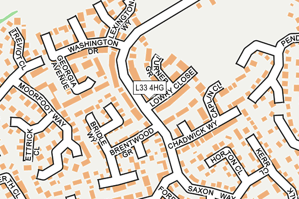 L33 4HG map - OS OpenMap – Local (Ordnance Survey) L33 4HG map - OS OpenMap – Local (Ordnance Survey)