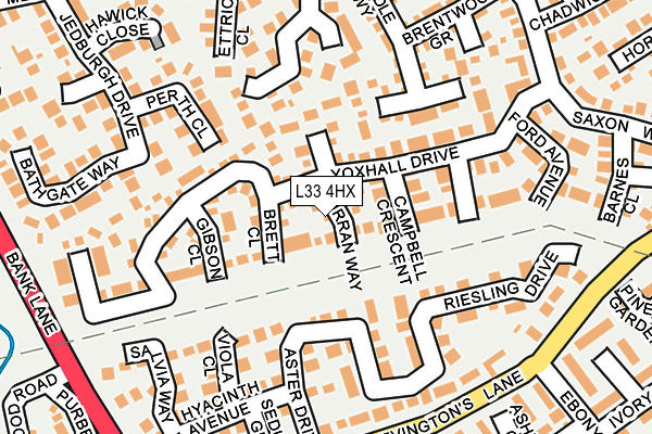 L33 4HX map - OS OpenMap – Local (Ordnance Survey) L33 4HX map - OS OpenMap – Local (Ordnance Survey)