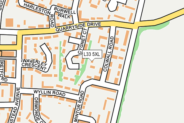 L33 5XL map - OS OpenMap – Local (Ordnance Survey) L33 5XL map - OS OpenMap – Local (Ordnance Survey)