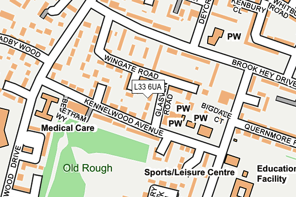 L33 6UA map - OS OpenMap – Local (Ordnance Survey) L33 6UA map - OS OpenMap – Local (Ordnance Survey)