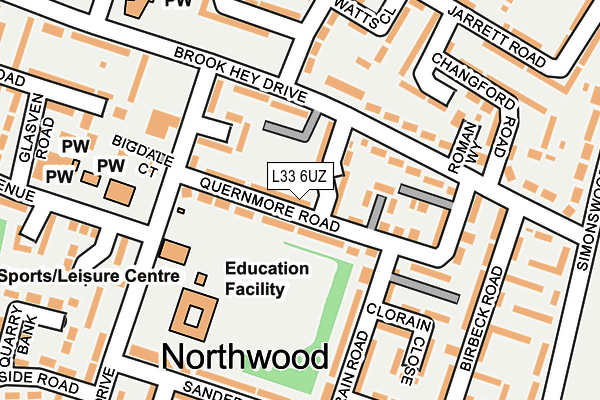 L33 6UZ map - OS OpenMap – Local (Ordnance Survey) L33 6UZ map - OS OpenMap – Local (Ordnance Survey)